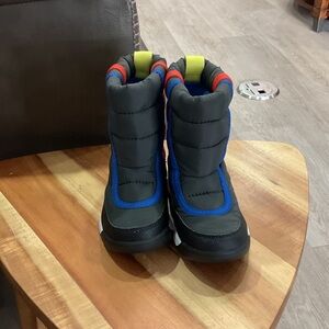 Sorel Kids Black and Blue Boots